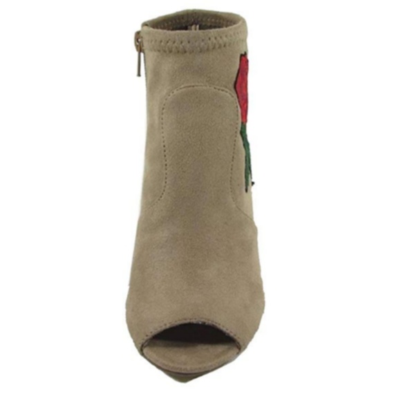 ROXANNE Peep Toe Embroidered Ankle Boots - Picture 4 of 4